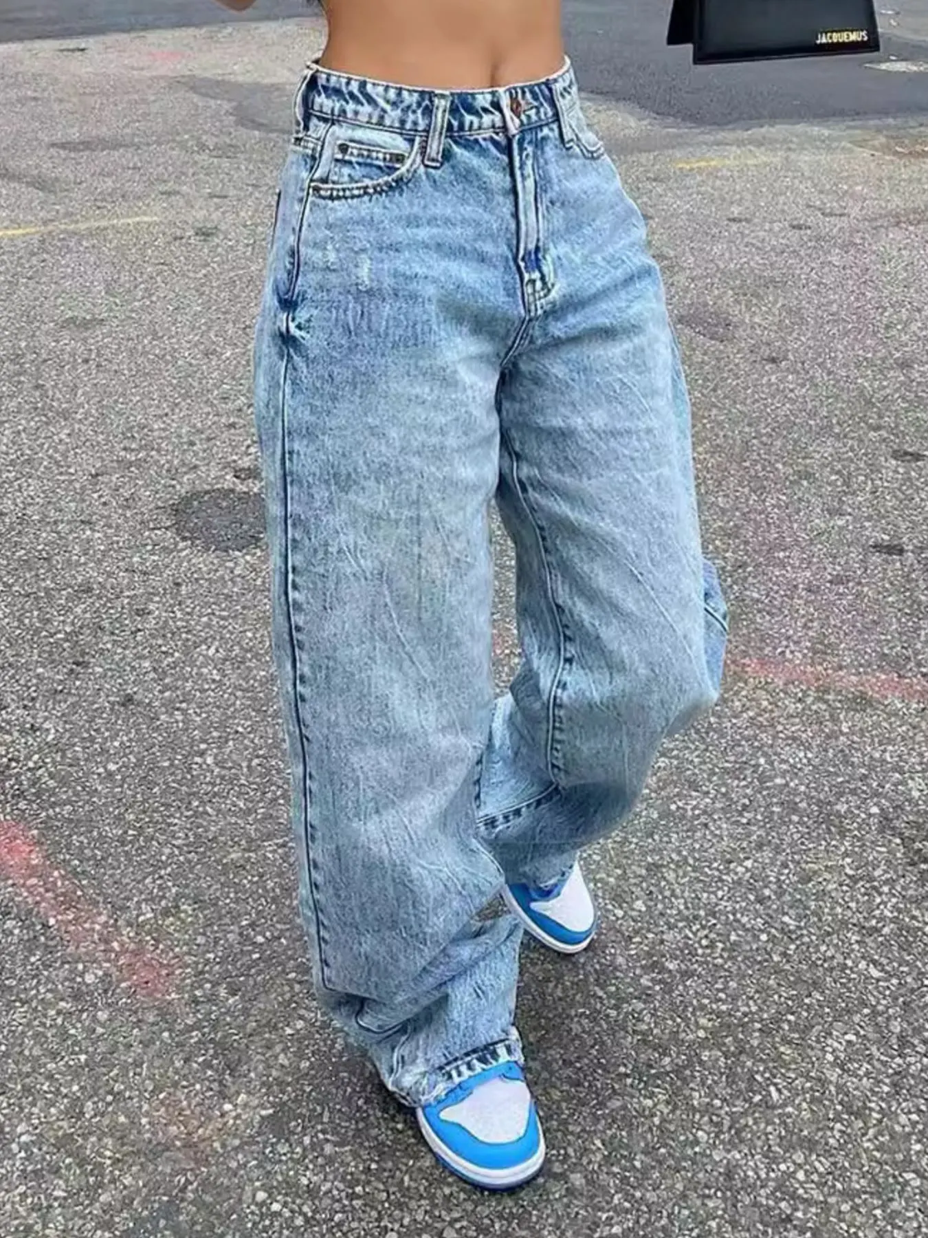 Wash Wide Leg Jeans