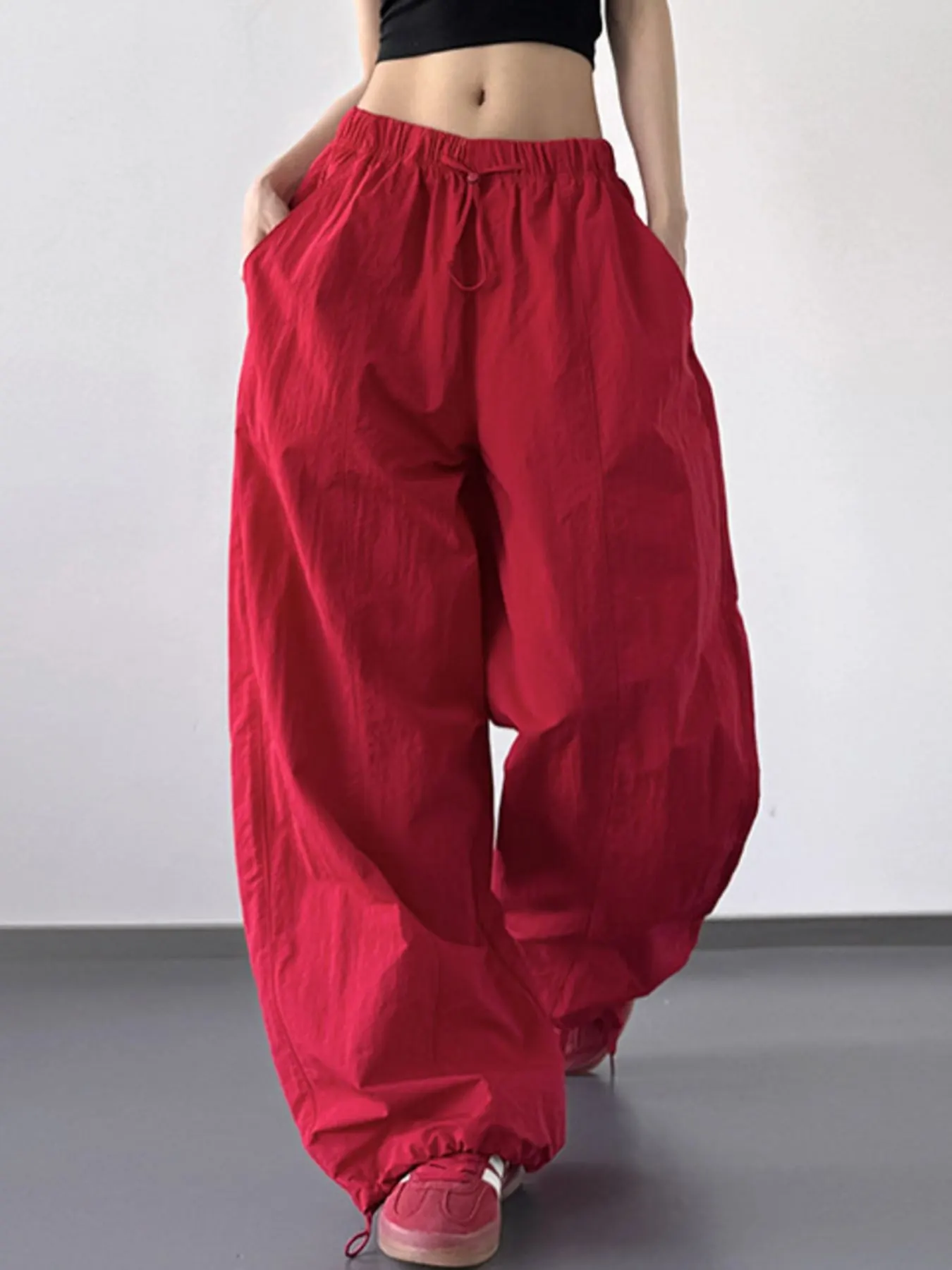 Drawstring Wide Leg Pant