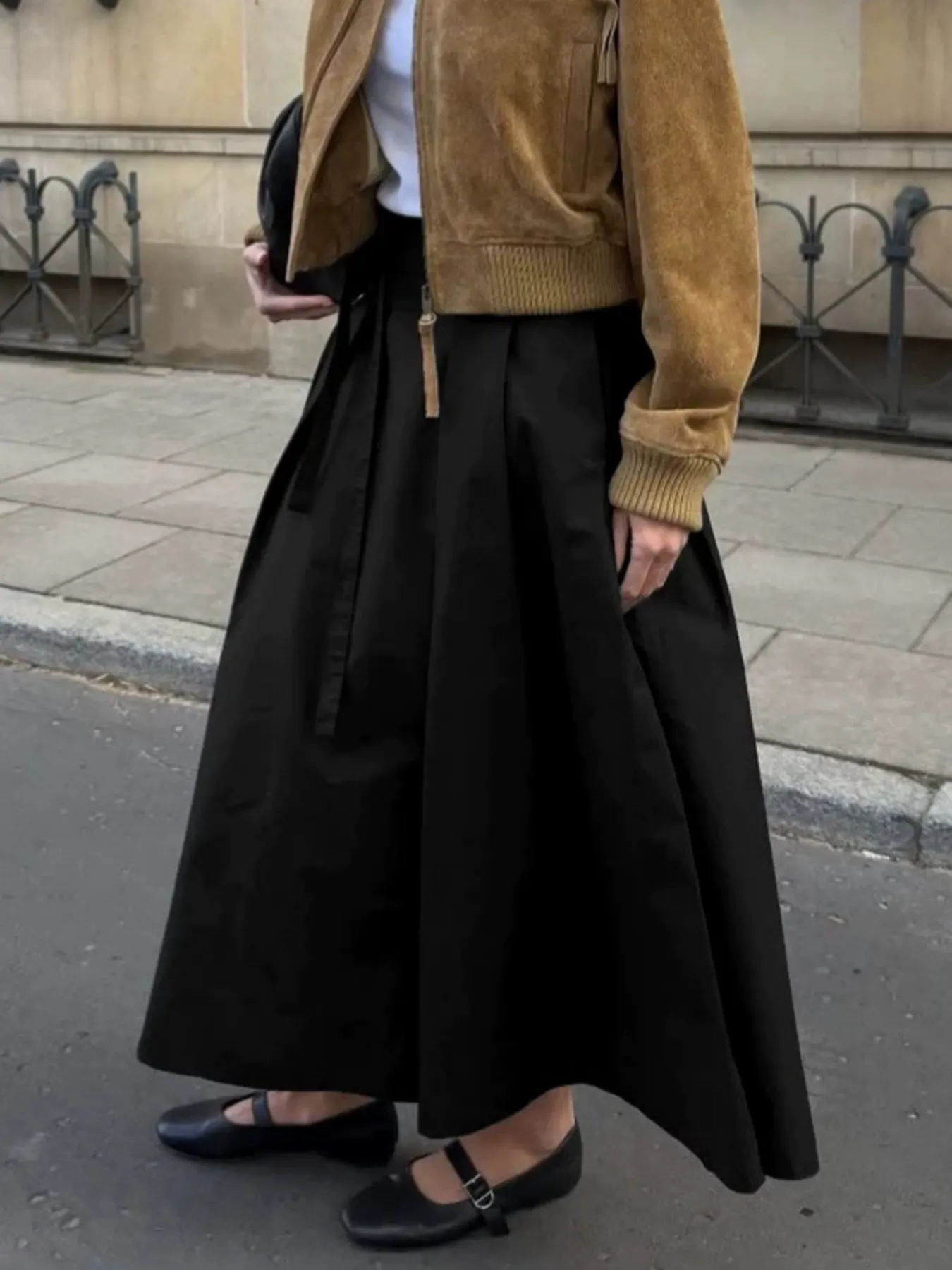 High-Waisted A-Line Skirt